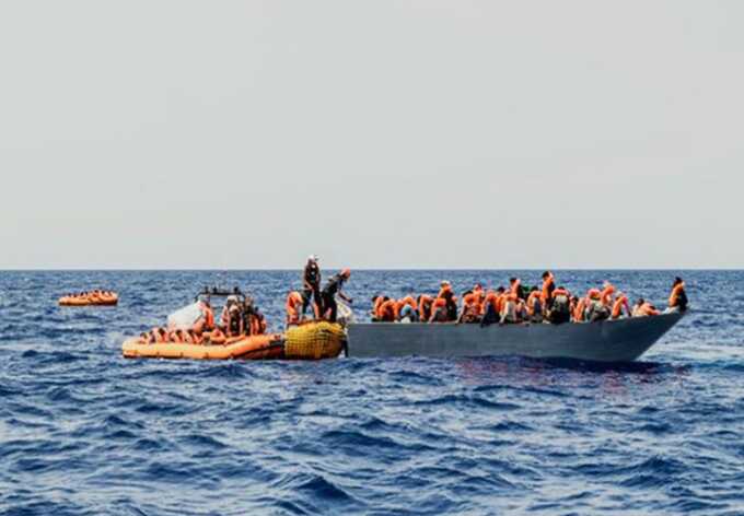 Libyan coast guard opens fire on migrant rescue ship Ocean Viking