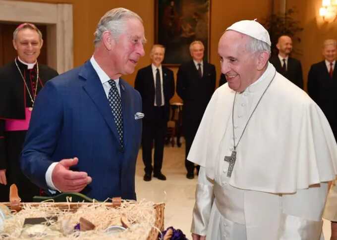 King Charles and Queen Camilla received blessing from late Pope Francis