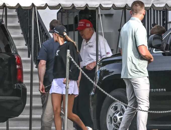 TrumpIsAlive: Rumours dispelled as President Trump reappears at the White House with granddaughter
