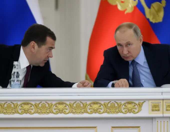 Medvedev threatens UK over frozen Russian assets used to fund Ukraine aid
