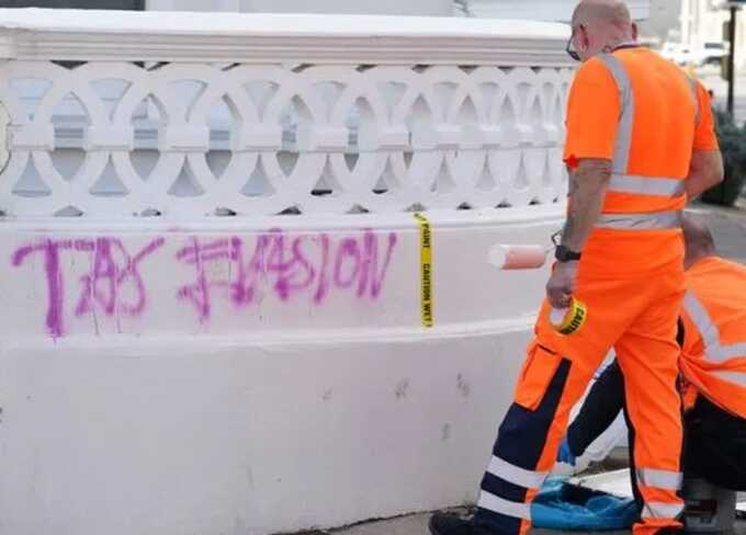 Resident pays to remove offensive graffiti outside Angela Rayner’s home