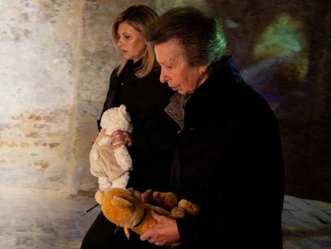 Princess Anne makes surprise visit to Kyiv and honours children lost to war