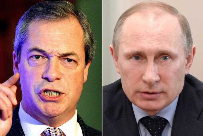 Labour launches campaign linking Nigel Farage to Vladimir Putin after bribery scandal