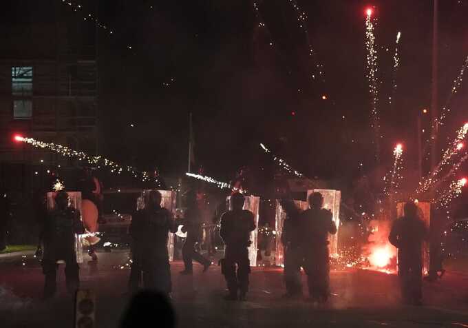 Gardaí face missiles and fireworks in third night of Dublin unrest