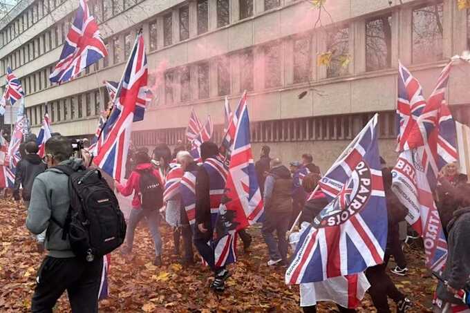 Bristol sees tense standoff as police separate anti-immigration rally and counter-protesters