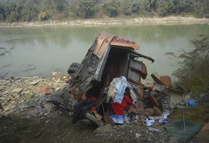 Bus plunges off mountain highway in Nepal, killing 19 including British national