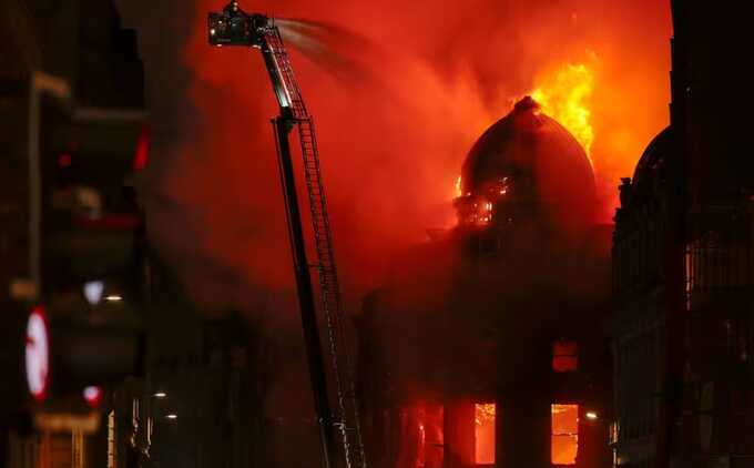 Fire near Glasgow Central causes building collapse and shuts Scotland’s busiest station