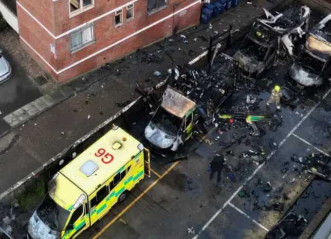 Four ambulances set ablaze in suspected hate crime targeting Jewish community