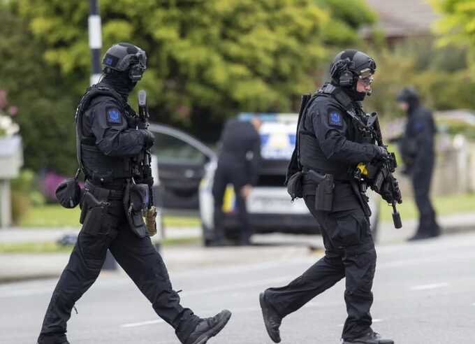 Woman stabbed at seaside holiday park as armed officers launch manhunt