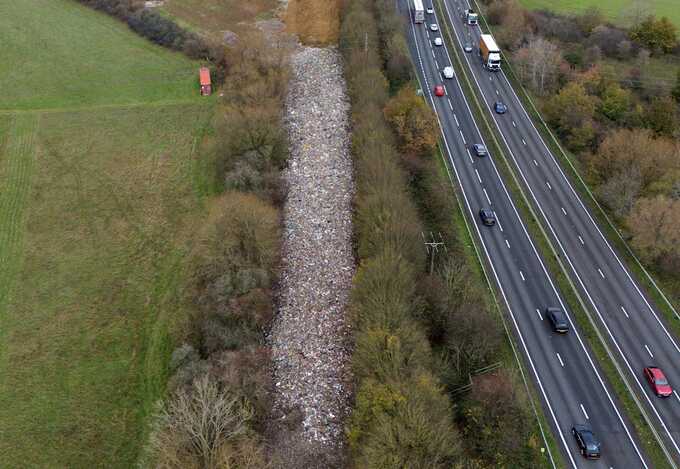 England exposed nearly 30 illegal waste "super sites" holding mountains of toxic rubbish