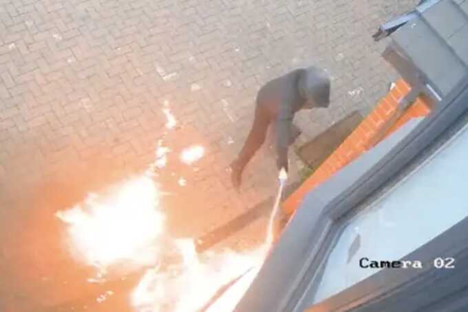 CCTV shows arsonist setting fire to Bolton Islamic teacher’s family home