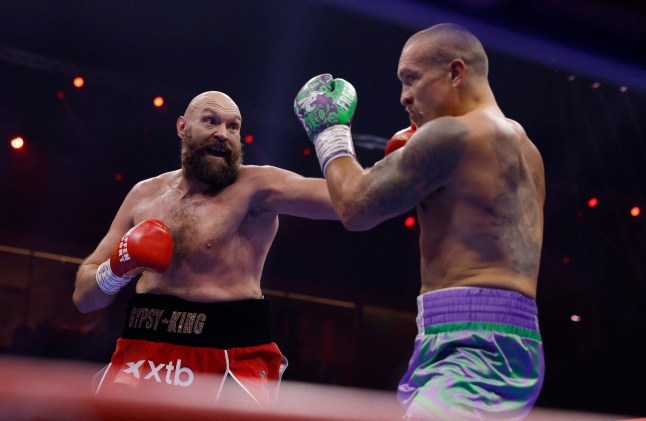 Boxing - Oleksandr Usyk v Tyson Fury - Heavyweight World Title - Kingdom Arena, Riyadh, Saudi Arabia - December 22, 2024 Tyson Fury in action against Oleksandr Usyk Action Images via Reuters/Andrew Couldridge dqxikeidqkikdinv