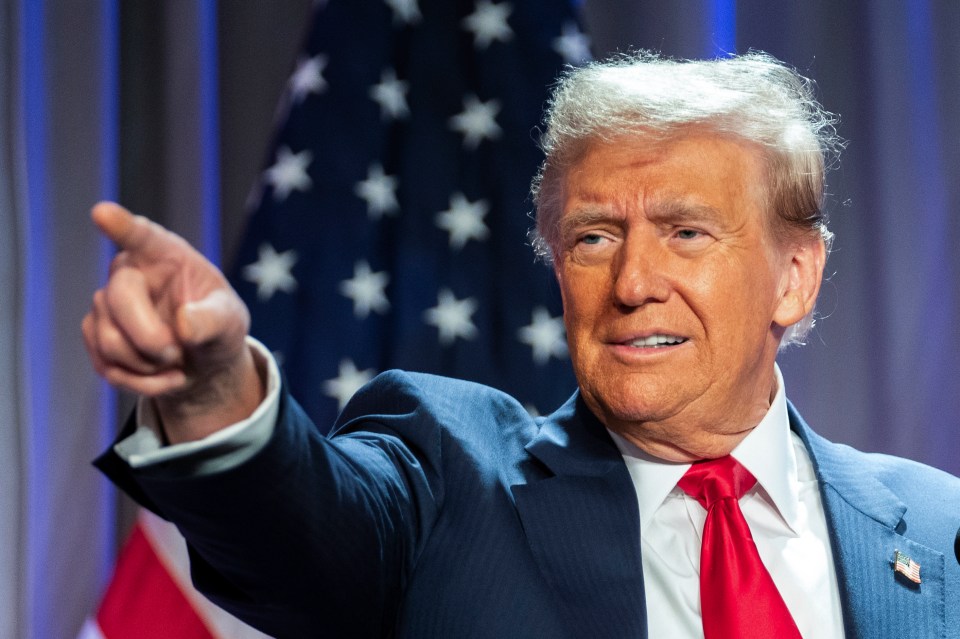 President-elect Donald Trump speaking at a meeting. dqxikeidqkikdinv