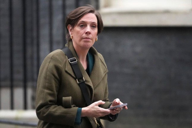 Jess Phillips, Britain’s Parliamentary Under-Secretary of State for Safeguarding and Violence Against Women and Girls leaves 10 Downing Street in London, Wednesday, Jan. 8, 2025. (AP Photo/Kirsty Wigglesworth) dqxikeidqkikdinv