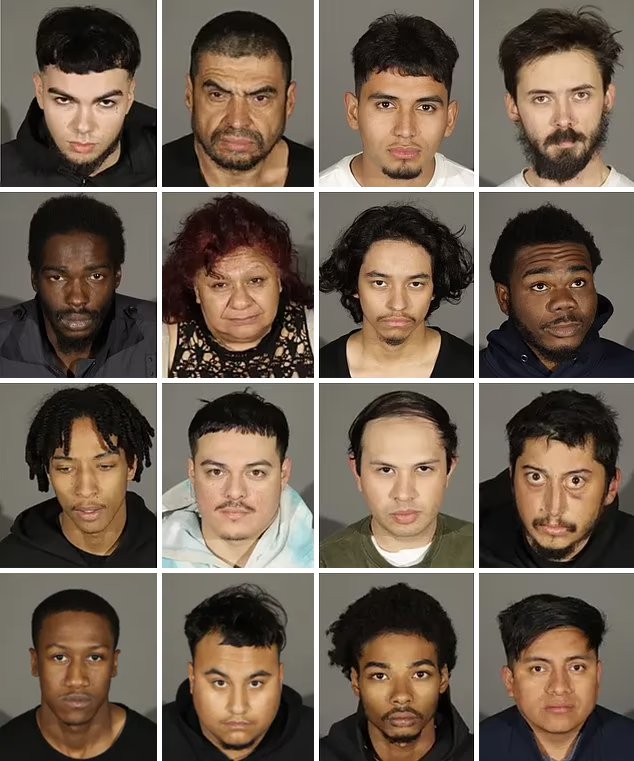 People accused of taking advantage of the carnage, including Joshua Kaliel Love (second row, first column), Miguel Angel Dorantes (second row, third column), and Dominic Pacheco Magana (first row, third column) dqxikeidqkikdinv