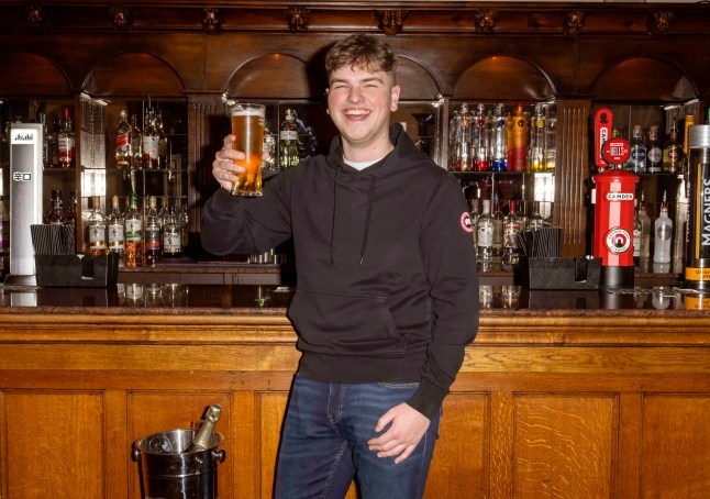 **FREE FOR EDITORIAL USE** 20-year-old James Clarkson celebrates winning ??7,533,329 on the National Lottery at Dalston Hall near Carlisle, UK. Picture date: Monday January 13, 2025. Photo credit should read: Anthony Devlin dqxikeidqkikdinv