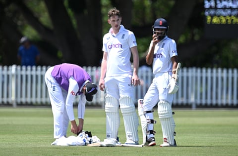 Rocky Flintoff (centre) during the game against a Cricket Australia XI. dqxikeidqkikdinv
