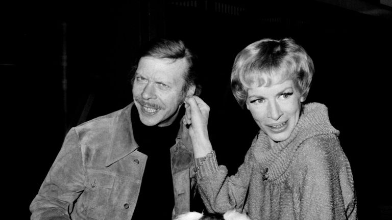 Brian Murph and Yootha Joycey stars of the television comedy series George and Mildred at Heathrow Airport in London leaving for New Zealand for a ten week tour of the stage version of their show..
Pic: PA