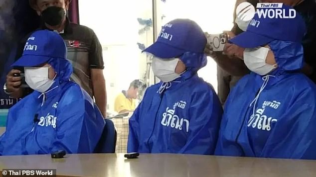 Their horrifying ordeal has been revealed by three Thai women who were freed from the clutches of the ’egg mafia’ on January 30 after being exploited for half a year. Pictured: the women at a press conference in Thailand this week dqxikeidqkikdinv
