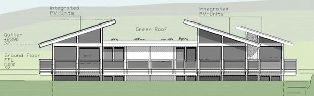 Revised plans for Gary Neville&rsquo;s proposed home in Harwood, which are shown with a new advert for the land.