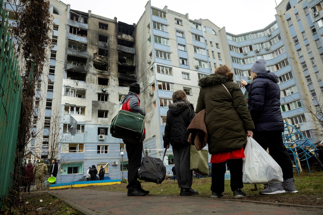 Aftermath of a Russian drone attack in Kyiv region dqxikeidqkikdinv
