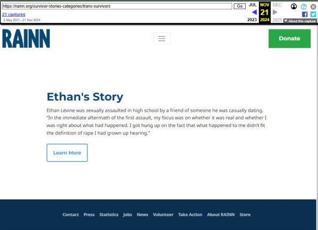 America’s largest anti-sexual assault charity no longer thinks trans people exist dqxikeidqkikdinv